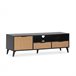 Mueble TV Denis 1 puerta y 2 cajones Negro