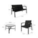 Acomoda Textil – Conjunto Jardín de Sofá + 2 Sillones + Mesa Negro