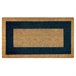 Acomoda Textil - Felpudo de Coco Natural Ecológico con Cenefa. 40x70 Azul