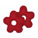 Beliani Cojín decorativo CAMPONULA 40x40 Rojo