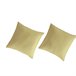 2 Fundas de almohada lisas 100% algodón percal orgánico Amarillo