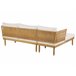 Beliani Conjunto longue CREMONA Blanco/ Beige