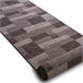 Alfombra de pasillo con refuerzo de goma  ICONA 120x610 Marron