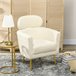 Sillón de Salón Poliéster, Metal HOMCOM, hogar - muebles de salón Crudo