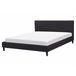 Beliani Cama con somier Terciopelo FITOU 170x214 Negro
