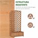 Jardinera con Enrejado Madera de Abeto Outsunny Marron