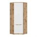 Armario de esquina 1 puerta June Natural/ Blanco