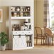 Alacena de Cocina Melamina de Madera HOMCOM, hogar - cocina Blanco