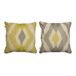 2 Fundas de cojín decorativo 85% algodón 15% lino FORMENTERA CUADRADO Amarillo