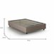 Cama plaza y media en tela Marron