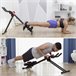 Máquina de Abdominales Plegable con Guía de Ejercicios Negro