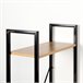 Max Home Escritorio con estantería madera y acero 120x64 Negro/ Madera