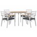 Beliani Conjunto de comedor CAVOLI Gris