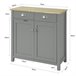Aparador Entrada con 2 Cajones 2 Puertas FSB25-HG SoBuy Gris Claro
