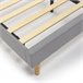 Estructura de Cama tapizada Aroma 135x190 Gris Claro