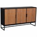 Aparador de 3 puertas de madera y metal Marron