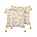 Beliani Cojín decorativo ABUTILON Beige
