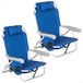Aktive Pack 2 sillas playa XXL plegables y multiposición Azul