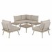 Set de jardín BIARRITZ con sofá y mesa de centro color blanco Blanco/ Madera