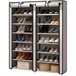 Armario Zapatero Tela 2 Puertas Cremallera Nyana Home 28 pares 92 Gris
