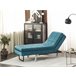 Beliani Chaise longue Terciopelo LOIRET Azul/ Verde