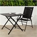 Aktive Pack 2 sillas plegables de jardín slim con reposabrazos Negro