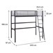 Cama alta de metal "Alora" 97x200 Cama alta de metal "Alora" 97x200 Negro