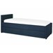 Beliani Cama con somier Poliéster MARMANDE 86x214 Azul Marino