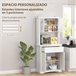 Alacena de Cocina Melamina de Madera, MDF HOMCOM, hogar - cocina Blanco
