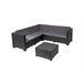 Set jardín OASIS con sofá rinconera 5 plazas y mesa de centro Grafito