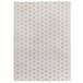 Alfombra geométrica con relieve BARESA - ATTICGO 160x230 Blanco/ Plateado