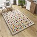 Alfombra shaggy geométrica BREMEN - ATTICGO 133x190 Blanco