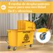 Cubo de Fregona PP HOMCOM, ferretería - lavandería y limpieza Amarillo
