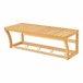 Estantería de pared Langeland con toallero y 4 ganchos bambú Natural