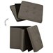Taburetes De Almacenamiento Marron Claro