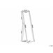 Beliani Espejo de pie TORCY 40x3 Blanco