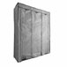 Armario Vestidor Tela Con Puertas Cremallera Nyana Home Gris