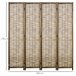 Biombo Madera de Paulownia, Carrizo HOMCOM, hogar - decoración Marron