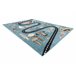 Alfombra FUN Route para niños calle animales 280x370 Azul