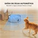 Fuente Agua Mascotas Acero Inoxidable 304 PawHut Gris