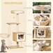 Árbol para Gatos Aglomerado de Madera, Felpa, Sisal PawHut Árbol para Gatos Aglomerado de Madera, Felpa, Sisal PawHut Beige