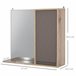 Armario de Baño con Espejo MDF, Melamina de Madera HOMCOM 57 Marron