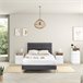 Estructura de Cama tapizada Aroma 150x190 Gris Oscuro