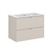 Conjunto de muebles con lavabo encastrado y columna Alba 80 Beige