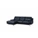Chaise longue de piel HAWAI Azul Marino