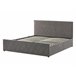 Beliani Cama con somier Terciopelo ROCHEFORT 150x214 Gris