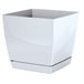 2x Maceta Begonya fresh round con plato incluido Blanco