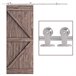 Kit Instalacion Puerta Corredera Acero Inoxidable HOMCOM 2 Plateado