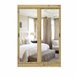 Armario TOUCH II puertas correderas con espejo 150x215cm Roble