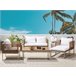 Beliani Conjunto de jardín Madera de acacia BERMUDA Blanco/ Beige
